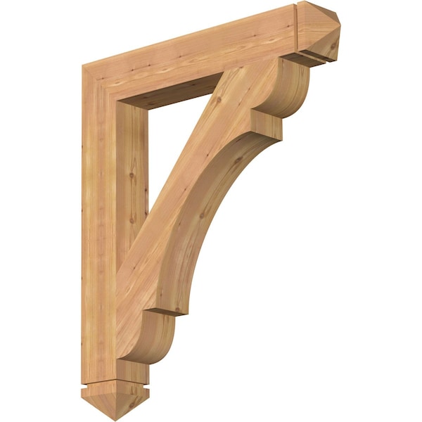 Ekena Millwork Olympic Arts & Crafts Smooth Bracket, Western Red Cedar, 5 1/2"W x 36"D x 42"H BKT06X36X42OLY03SWR - main